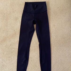 Navy Lululemon HR full-on luon 28” leggings